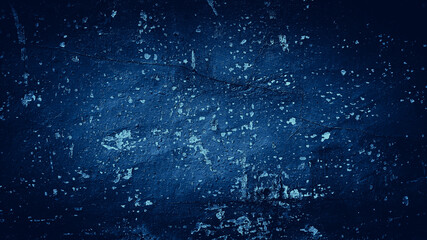 Fototapeta na wymiar grunge dark blue abstract concrete wall texture background