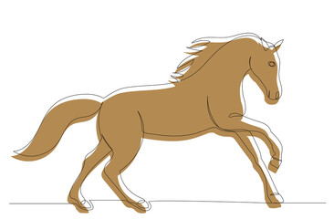 Fototapeta na wymiar horse sketch, outline, vector, isolated