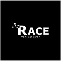 Race flag icon, simple design illustration vector template