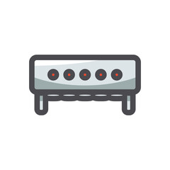 Target Biathlon shooting range Vector icon Cartoon Illustration