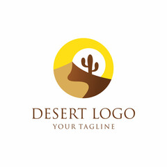 Desert logo design vector template