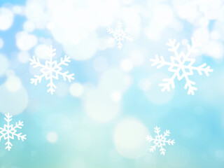 Obraz na płótnie Canvas Snowflake and white bokeh background.