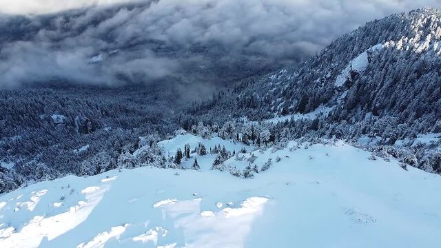 Snow Capped Mountains of Vancouver Island, Mount Gibson, Canada
