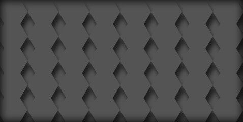 Naklejka premium Fondo gris de hexágonos con sombras. 