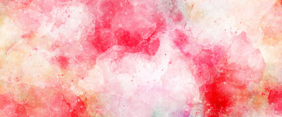 Fototapeta premium Abstract watercolor hand painted background, Fantasy smooth light pink abstract watercolor painted background, Colorful gradient ink colors wet effect hand drawn canvas background wallpaper.
