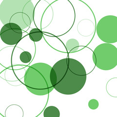 Abstract design geometric green circles poster background
