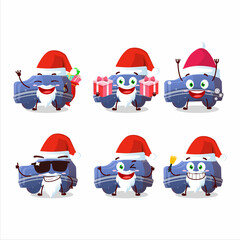 Santa Claus emoticons with blue car gummy candy cartoon character