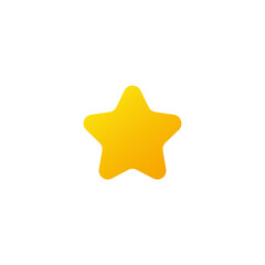 Big Gold Star icon, ranking mark. favorite sign website design, web button, mobile app. Stock vector illustration isolated on white background