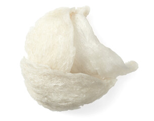 Edible bird's nests isolated on white background, top view