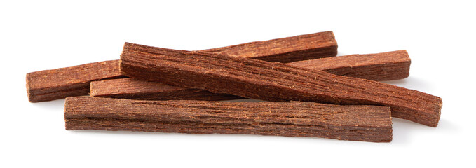 sandalwood sticks isolated on white background