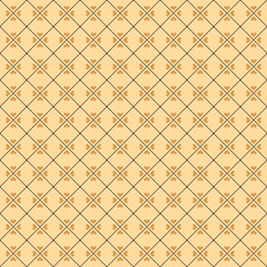 Naklejka premium simple vector pixel art seamless pattern of minimalistic beige rhomboid tile grid with heart shapes