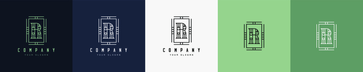 luxury alphabet letter frame symbol logo template. Logo design. Vintage logo. Retro logo.