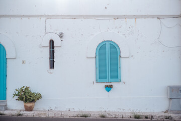 Typical house architecture in Santa Maria di leuca, the southern point of Puglia, Italy