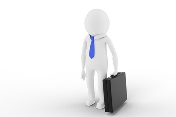 3D Man is Posing with Signs and Symbols