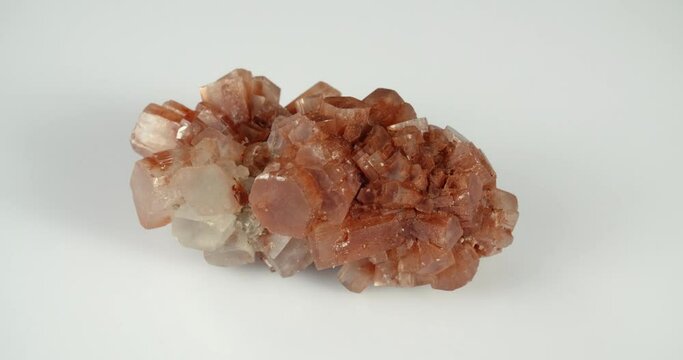 Aragonite Morocco. Rotation on a white background.