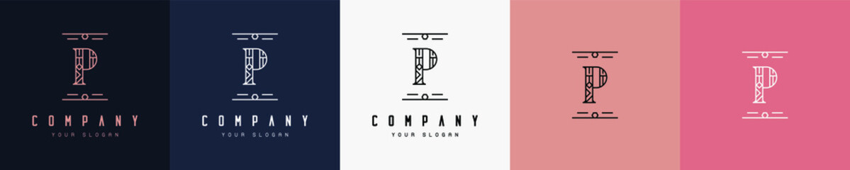 luxury alphabet letter frame symbol logo template. Logo design. Vintage logo. Retro logo.