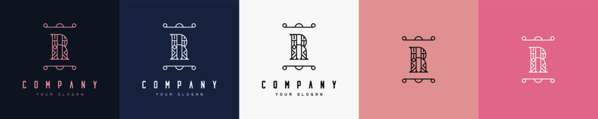 luxury alphabet letter frame symbol logo template. Logo design. Vintage logo. Retro logo.