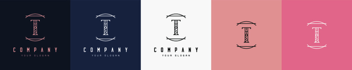 luxury alphabet letter frame symbol logo template. Logo design. Vintage logo. Retro logo.