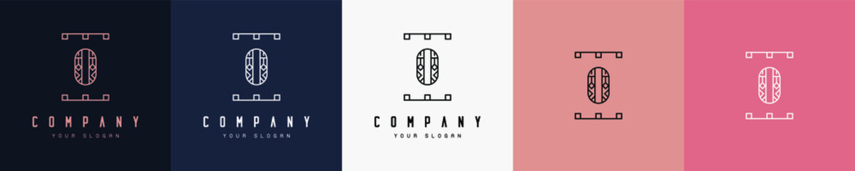 Obraz premium luxury alphabet letter frame symbol logo template. Logo design. Vintage logo. Retro logo.