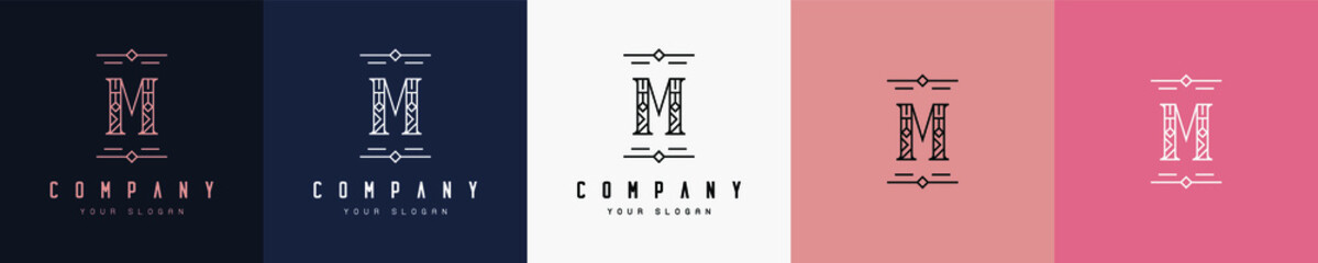 luxury alphabet letter frame symbol logo template. Logo design. Vintage logo. Retro logo.