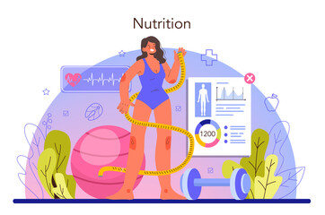 Nutritionist concept. Nutrition therapy with healthy food