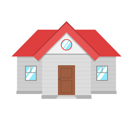 flat design house icon vector