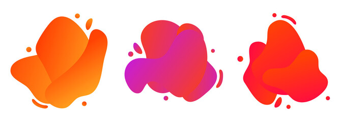 orange,yellow,red abstract modern graphic elements. Gradient abstract banners with flowing liquid shapes. Dynamical colored forms and line. Template for the design of a logo, flyer or presentation