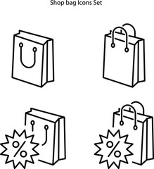 Shopping Bag icon. Shopping Bag icon vector. Online Shop icon. Shopping Bag icon logo template.