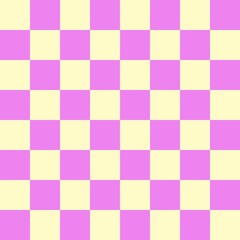 Checkerboard 8 by 8. Violet and Beige colors of checkerboard. Chessboard, checkerboard texture. Squares pattern. Background.