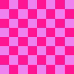 Checkerboard 8 by 8. Violet and Deep pink colors of checkerboard. Chessboard, checkerboard texture. Squares pattern. Background.