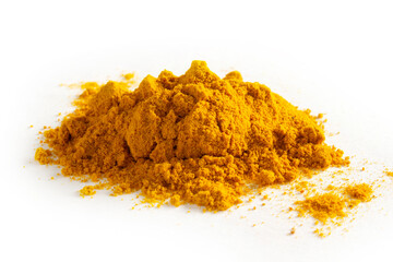 Turmeric, curcuma isolated on white background
