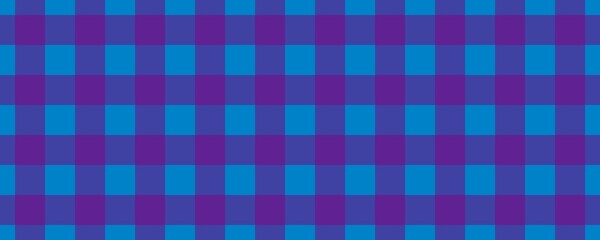 Banner, plaid pattern. Blue on Purple color. Tablecloth pattern. Texture. Seamless classic pattern background.