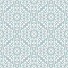 Orient classic pattern. Seamless abstract background with vintage white elements. Orient background. Ornament for wallpaper and packaging