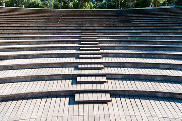 Ladder and seats in a park 