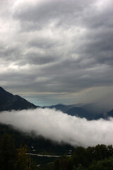 Fototapeta premium Mountain landscape. Rosa Khutor. Krasnaya Polyana. Russia. Sochi. Autumn 2021.