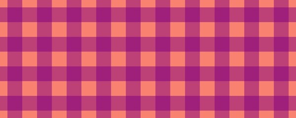 Banner, plaid pattern. Salmon on Purple color. Tablecloth pattern. Texture. Seamless classic pattern background.