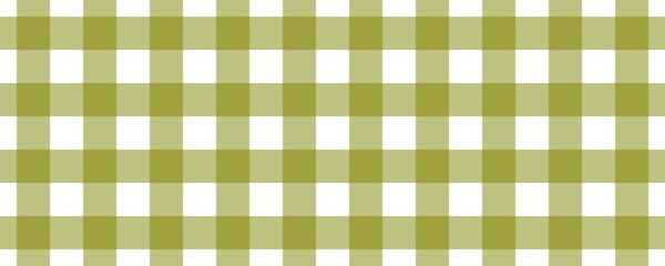 Banner, plaid pattern. White on Olive color. Tablecloth pattern. Texture. Seamless classic pattern background.