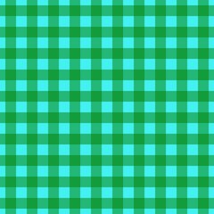 Plaid pattern. Cyan on Green color. Tablecloth pattern. Texture. Seamless classic pattern background.