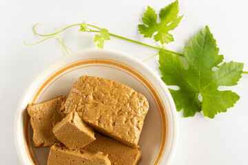 Halva made with grape molasses.