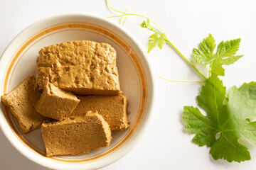 Halva made with grape molasses.