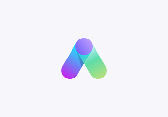 A Letter Modern Stylish Creative Unique Abstract Logo Symbol Design Vector Template