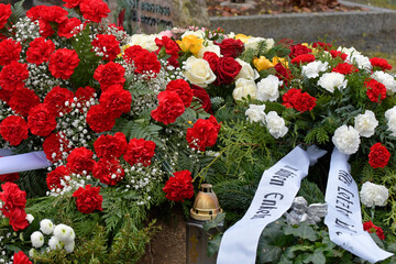 friedhof, frisches grab