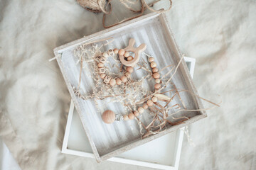 photo frame with seashells