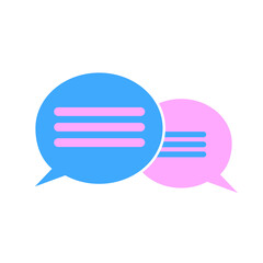 color speech bubble on white background vector