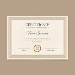 Clean certificate template