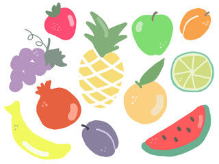 Tropical fruits hand drawn illustrations set. Exotic delicacy slices. Vegetarian food drawings pack. Natural dessert isolated cliparts. Juicy dessert, vitamin diet, organic meal