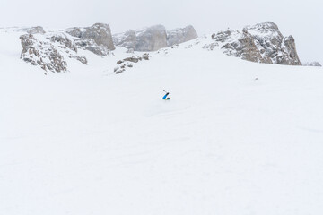 Southside shutes skiing in the Canadian Rocky Mountains, near Banff, Alberta