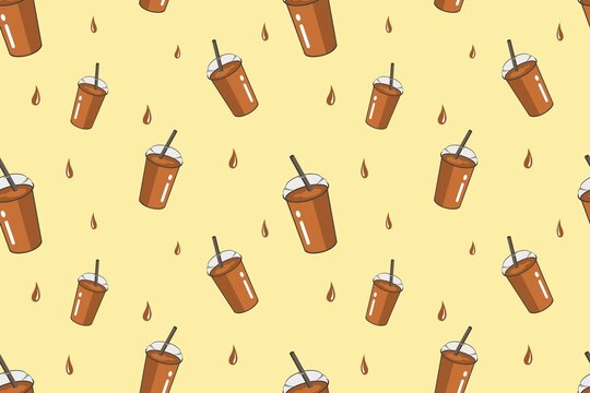 Chocolate Cup Drink Seamless Pattern Design