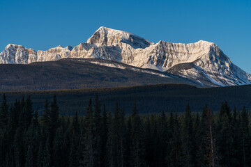 Castle Mountain at sunset in Banff National Park