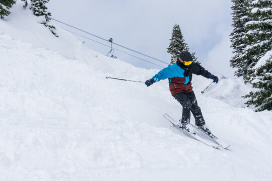 Southside shutes skiing in the Canadian Rocky Mountains, near Banff, Alberta